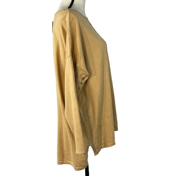 Style & Co 1X-Large Sweater Long Sleeve Stretch Scoop Neck Hi-Low Icy Coffee New - Picture 3 of 8